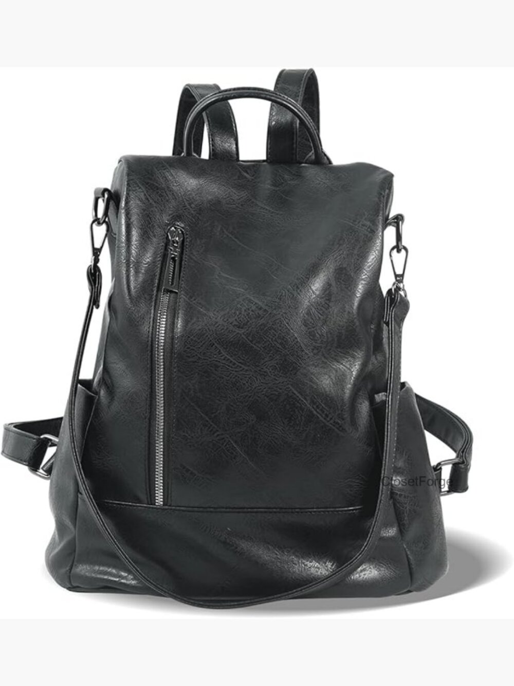 Small Vegan Leather Anti-theft Backpack Purse 3-Way Wear Travel Satchel